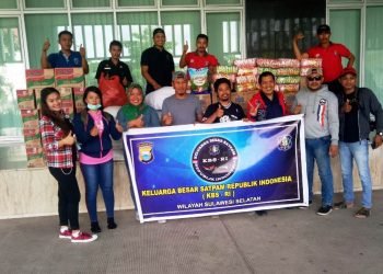 Satpam Peduli, KBS-RI Sulawesi Selatan Bantu Korban Bencana di Gowa