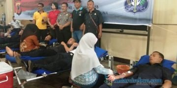 Peringati HUT Satpam ke-3, Polres Cirebon Gelar Donor Darah
