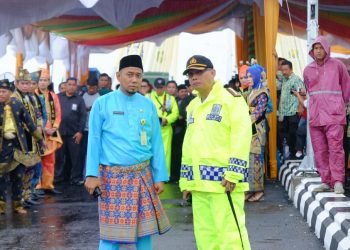 Kapolresta Pekanbaru Pimpin Pengamanan Peresmian Jembatan Siak