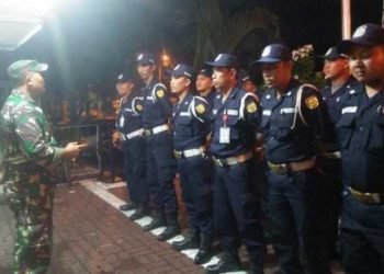 Jelang Pemilu, Babinsa Koramil Sukolilo Tingkatkan Pembinaan Satpam