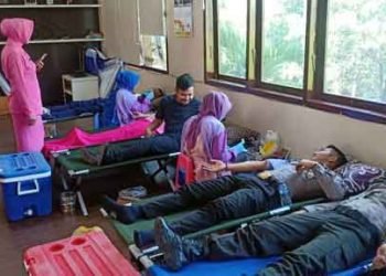 HUT Bhayangkara, Polres Batu Gelar Donor Darah Melibatkan Satpam