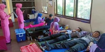 HUT Bhayangkara, Polres Batu Gelar Donor Darah Melibatkan Satpam