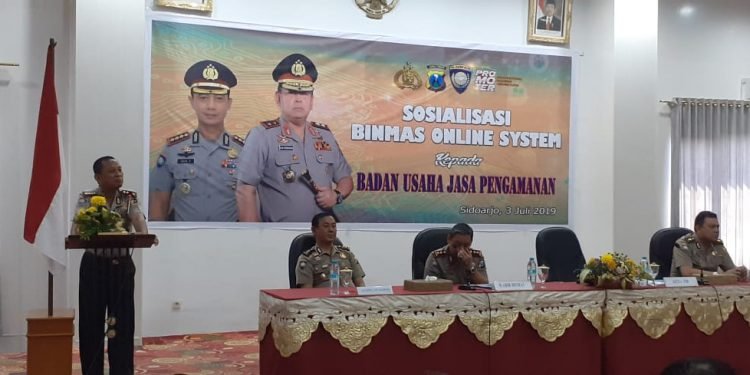 Polda Jatim Sosialisasi BOS kepada Badan Usaha Jasa Pengamanan