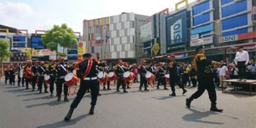 Drumband Canka Putra Perkasa Ramaikan HUT RI ke-74 di Batam