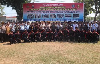 Tutup Diksar, Ini Pesan Kapolres Pemalang kepada Satpam