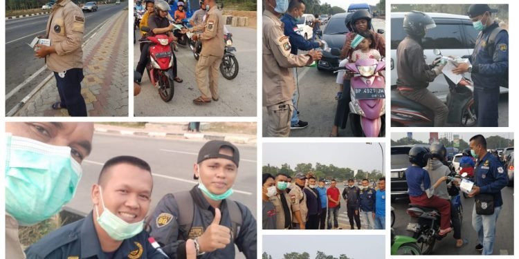 Kabut Asap, Komunitas KBS-RI Sinergi dengan Masyarakat Bagikan Masker