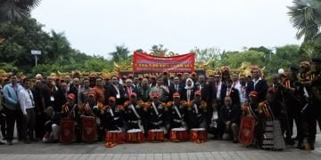 Rakernas dan Seminar APSI Dihibur Drumband Satpam di Batam
