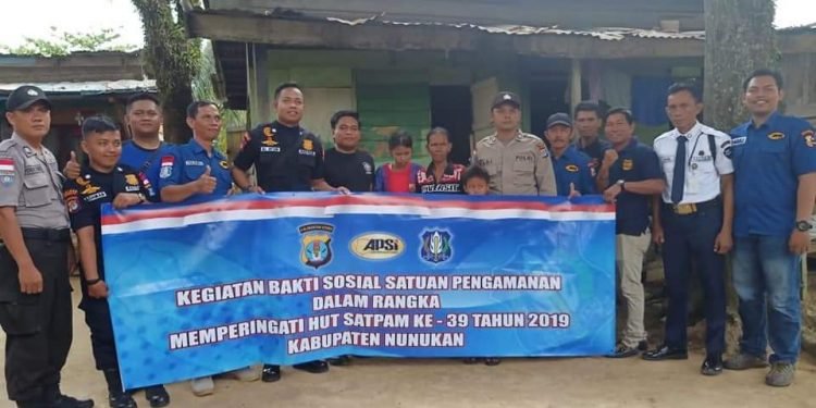 Sambut HUT Satpam ke-39, APSI Nunukan Gelar Santunan