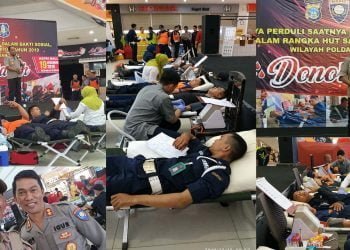 300 Satpam Ikut Donor Darah yang Digelar Polda Kepri dan PMI