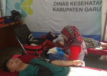 Polres Garut Adakan Donor Darah Jelang HUT Satpam ke-39