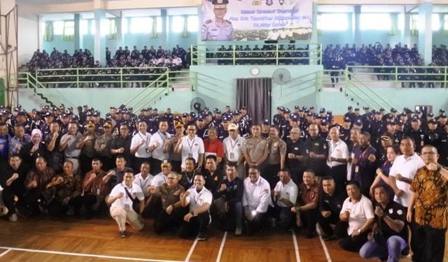 Perlombaan HUT Satpam di GOR Makassar Berlangsung Meriah