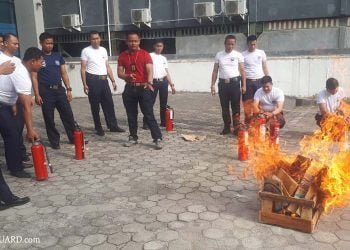 BSP Sumatera Adakan Simulasi Pemadaman Kebakaran