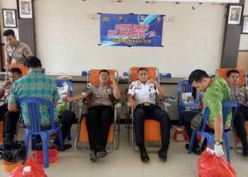 HUT Satpam ke-39, Polres Bangka Selatan Gelar Donor Darah