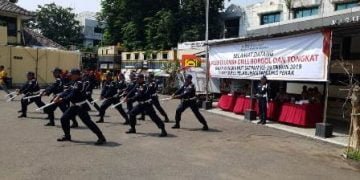 Satpam di Surabaya Ikuti Lomba Drill Borgol Meriahkan HUT Satpam
