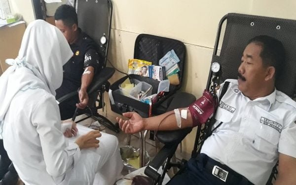 50 Satpam di Gunungkidul Ikuti Donor Darah