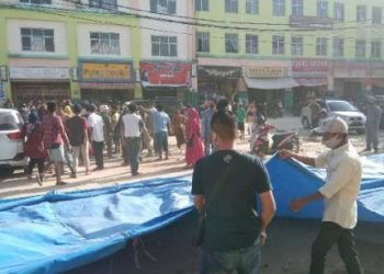 Penertiban Tenda, Pedagang Pasar Ramayana Bentrok dengan Satpam