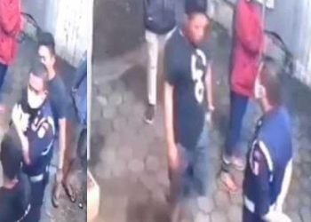 Sabar dan Tenang, Satpam Bank Dipersekusi Oleh Kawanan Tak Bermasker