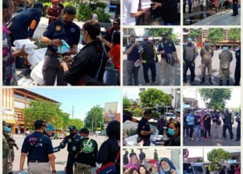 KBS Jawa Timur Berbagi 500 Bungkus Nasi dan Masker di Surabaya