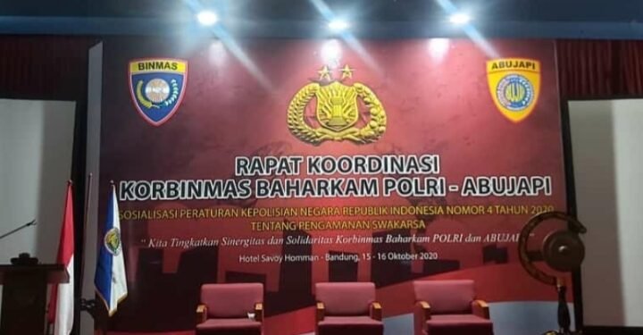 ABUJAPI Gelar Rakor dan Sosialisasi Perpol Pam Swakarsa di Bandung