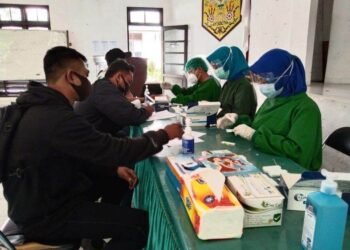 136 Satpam Peserta Diklat Ikuti Rapid Test