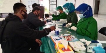 136 Satpam Peserta Diklat Ikuti Rapid Test