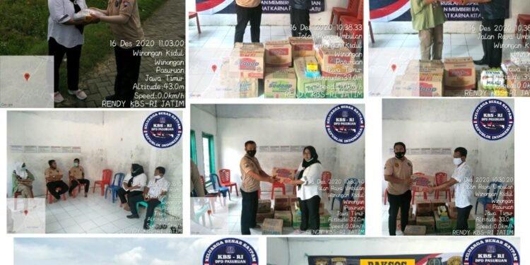 DPP KBS RI Jatim dan DPC KBS RI Pasuruan Bantu Korban Banjir