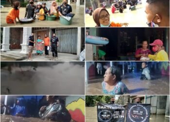 Banjir Bandang, Empat Desa Terima Bansos dari KBS RI Jatim dan DPC Gresik