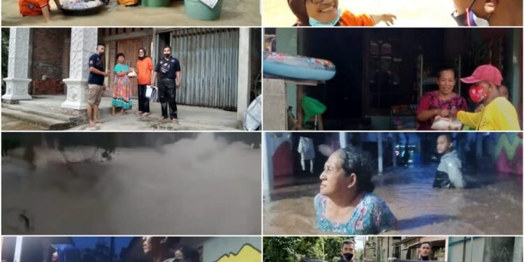 Banjir Bandang, Empat Desa Terima Bansos dari KBS RI Jatim dan DPC Gresik