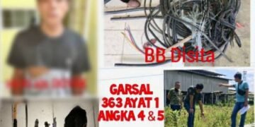 Satpam Tangkap Maling Kabel Senilai Hampir Rp24 Juta