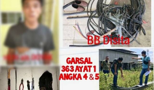 Satpam Tangkap Maling Kabel Senilai Hampir Rp24 Juta