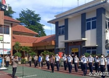 Apel Gabungan Satpam, Kapolsek Pamulang Jelaskan Tugas Satpam