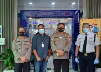 Dirbinmas Polda Sulsel Apresiasi Satpam Bank Cegah Anggota LSM Tanpa Masker