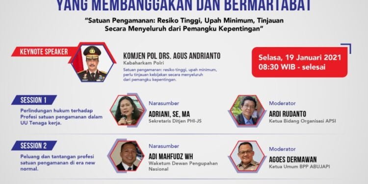 HUT Satpam ke-40, Panitia akan Gelar Webinar
