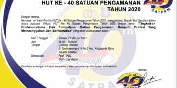 Satpam dan BUJP Diundang Ikuti Upacara Virtual HUT Satpam Ke-40