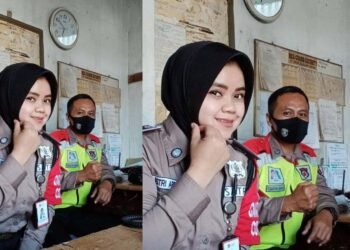 Hari Pertama Pakai Seragam Baru Satpam