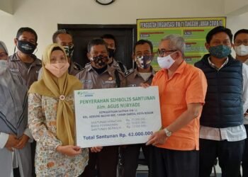 BPJSTK Bogor Serahkan Santunan Kematian 42 Juta untuk Satpam Perumahan