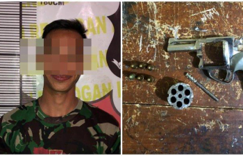 Polres Ogan Ilir Tangkap Sekuriti Bawa Senjata Api Rakitan