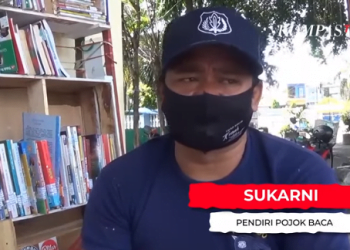 Anggota Satpam di Blitar Dirikan Taman Baca untuk Anak