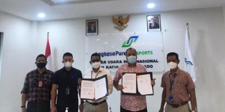 Bandara Sam Ratulangi Teken Kerja Sama Bidang Keamanan dan Pelayanan Kargo