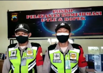 Tak Kenakan Helm, Dua Oknum Satpam Ditilang