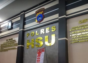 Polres HSU Amankan Aksi Unjuk Rasa