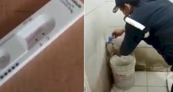 Uji Coba Alat Swab Covid-19 dengan Air Keran, Netizen Kecam Oknum Satpam