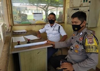 Polsek Tayan Hilir Imbau Satpam Tetap Jaga Prokes