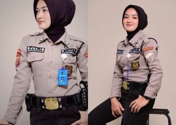 Ifit Fitriani, Kasir Minimarket Alih Profesi Jadi Satpam