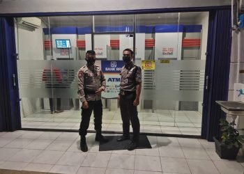 Giat Patroli, Polres PALI Sambangi Satpam Bank BRI