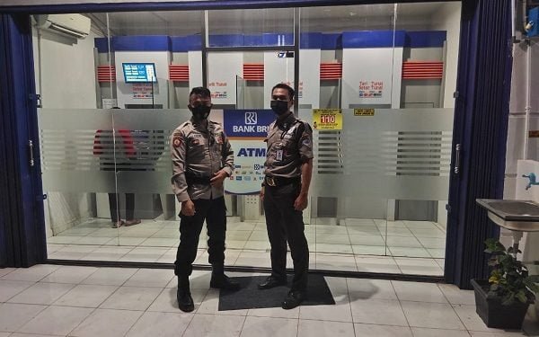 Giat Patroli, Polres PALI Sambangi Satpam Bank BRI
