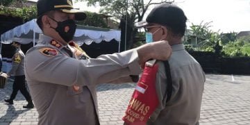 Kapolres Tabanan Gelar Apel Satgas Covid-19 Satpam