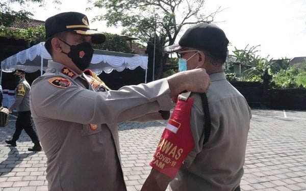 Kapolres Tabanan Gelar Apel Satgas Covid-19 Satpam