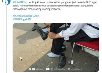 Peserta SKD CPNS Pinjam Sepatu ke Satpam