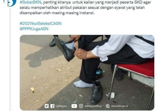 Peserta SKD CPNS Pinjam Sepatu ke Satpam